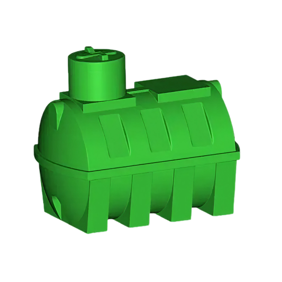 MW Regenwatertank 1000L, horizontaal, Ø400 1580 x 1060 x 1080