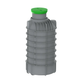 MW Regenwatertank verticaal, 2500 L, Ø1300 x 2800 mm