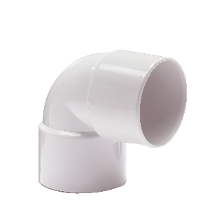 Pipelife lijm bocht 90gr 40mm mof-mof wit