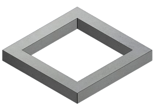 Betonstelrand vierkant, 82x82x4cm, sparing 60cm