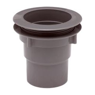 Gootuitloop voor bakgoot, 70-80mm grijs, met wartel