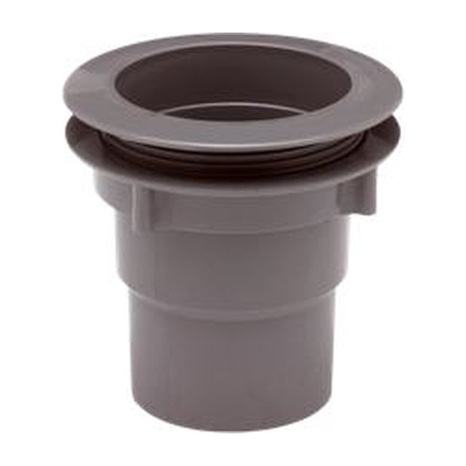 Gootuitloop voor bakgoot, 70-80mm grijs, met wartel