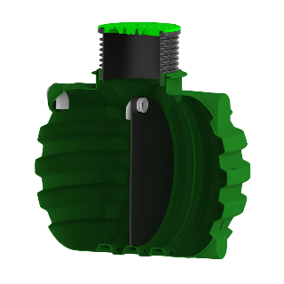 MW Septictank polyetheen, 2- kamersysteem 2200 liter