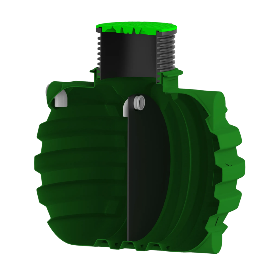 MW Septictank polyetheen, 2- kamersysteem 2200 liter